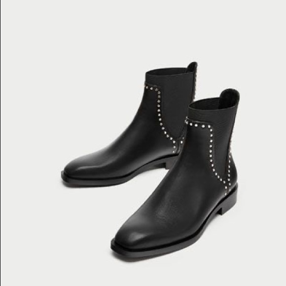 zara black chelsea boots